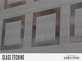 Glass etching and pattern design.