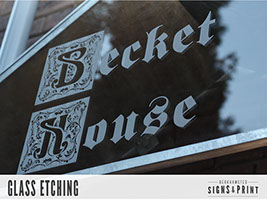 Glass design and etching.