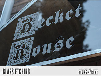 Glass design and etching.