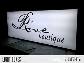 Light box manufacture and installation.